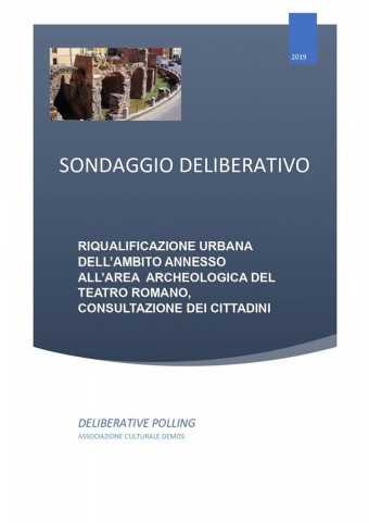 SONDAGGIO DELIBERATIVO RIQUALIFICAZIONE DELLAMBITO ANNESSO AREA ARCHEOLOGICA TEATRO ROMANO TERAMO