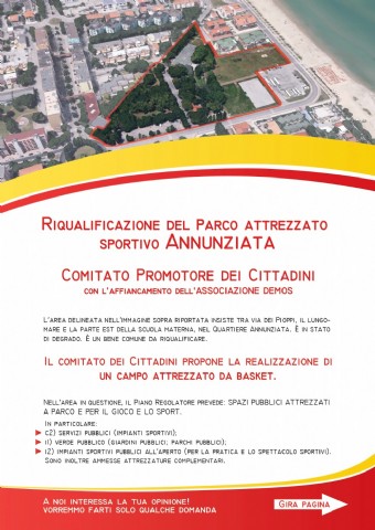 RIQUALIFICAZIONE PARCO ATTREZZATO ANNUNZIATA - FORUM E PROPOSTA DI INIZIATIVA POPOLARE