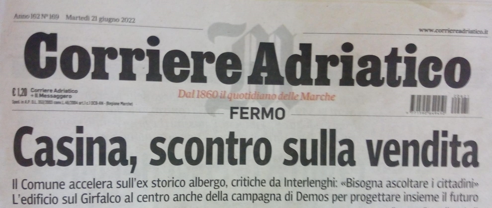 CORRIERE driatico 21 giugno 2022