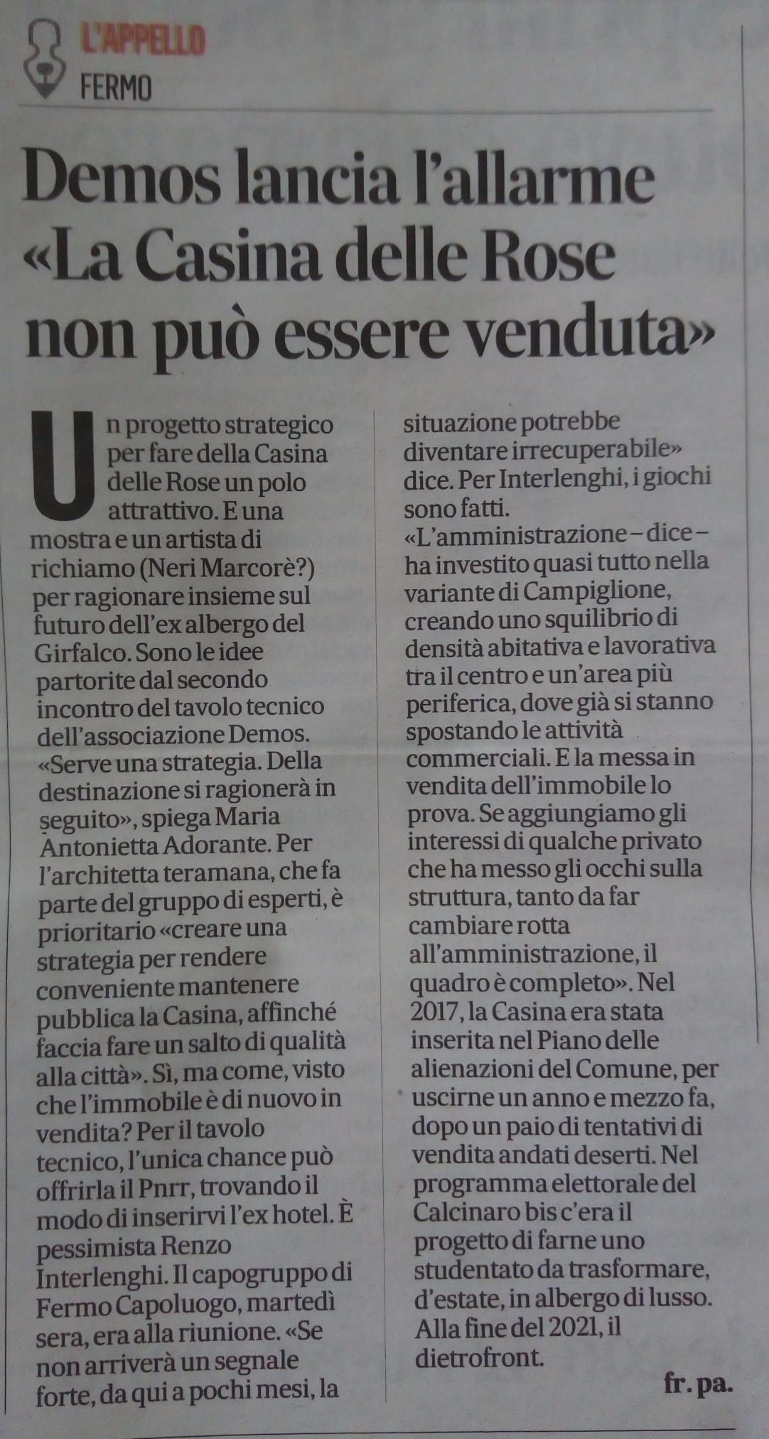 CORRIERE ADRIATICO 17 aprile 2022